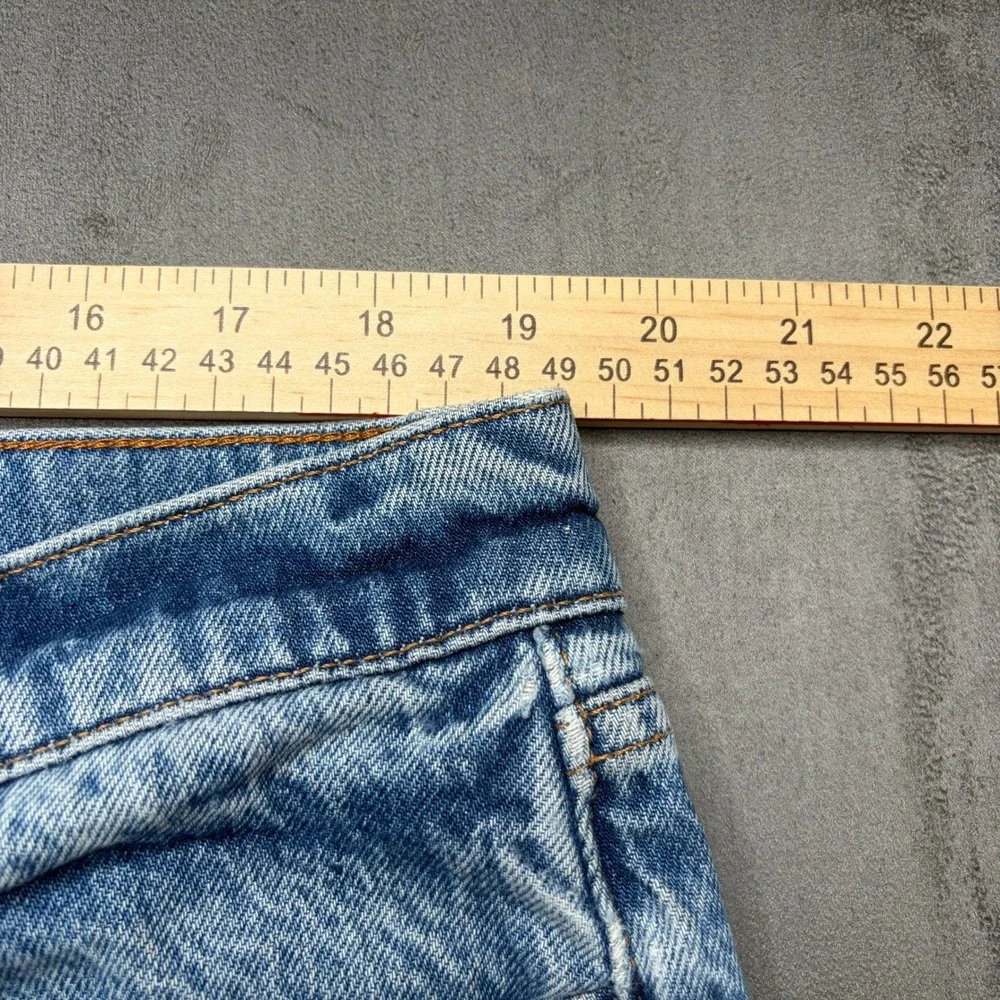 Lucky Brand Easy Rider Boot Cut Jeans Mens Sz 38x34 Light Wash Blue Distressed